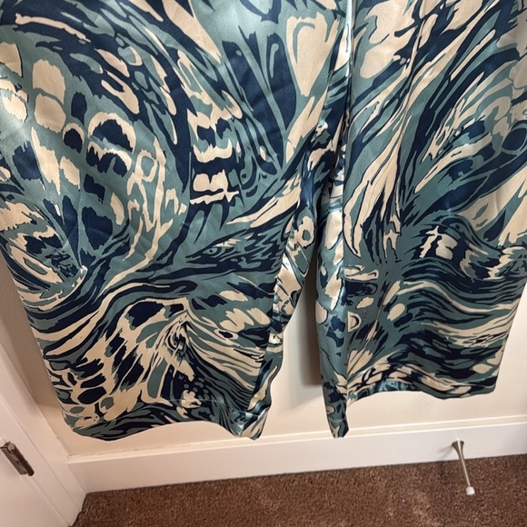 House of Harlow 1960 Tie Waist Wide Leg Satin Pants Size XL - Picture 3 of 6